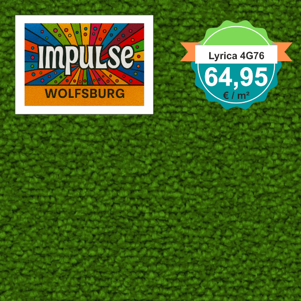 Vorwerk Lyrica 4G76 grasgrün – Velours Teppich – € 64,95/m² – Produktbild